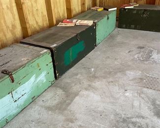 Military wooden footlockers