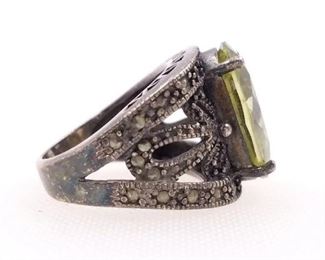 Sterling silver gemstone ring $45