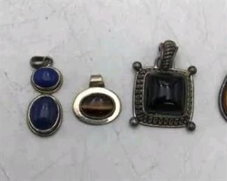 Sterling silver gemstone pendants $15 to $25
