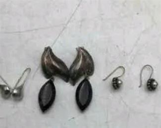Sterling silver earrings $15 to $25 a pair 