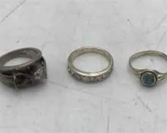 Sterling silver gemstone ring $15 to $35:a piece 