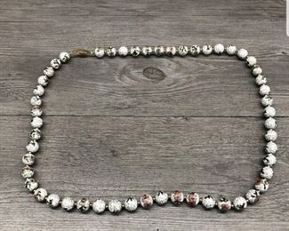 Vintage white stone fish necklace  $45