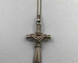Sterling silver religious pendant necklace $30