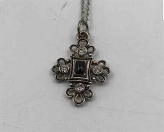 Sterling silver religious pendant necklace $30