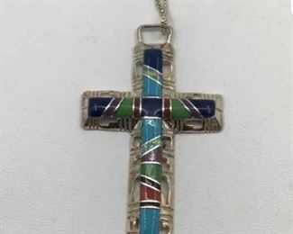 Sterling silver religious pendant necklace $35