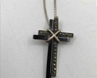 Sterling silver religious pendant necklace $30