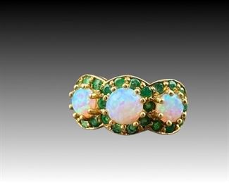 10K GOLD OPAL RING 4.27 GRAMS SIZE 7