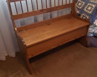 wooden hideaway bench