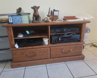 wooden TV stand