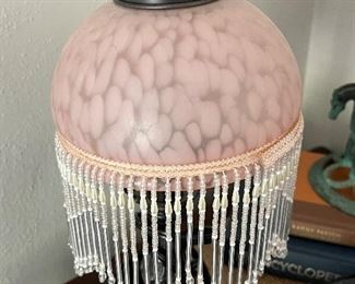 Boudoir lamp/ beaded shade (1 of 2)