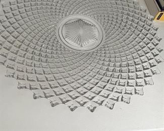 Huge glass platter or serving tray