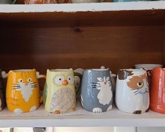 “Meow Mix” of assorted cat mugs