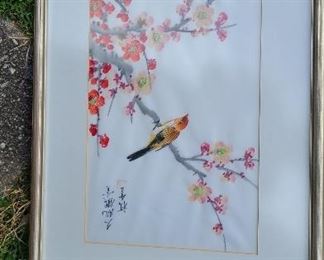 Chinese  painting on silk