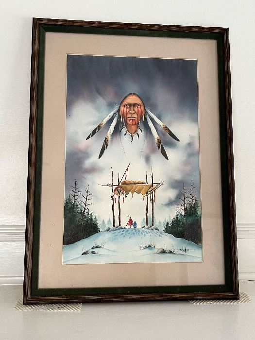 Watercolor  by well-known Native American artist, Art Menchego