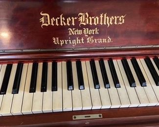 Beautiful 1890's Decker Brothers New York Upright Grand Piano. Well cared for. Will need to be tuned. *ACCEPTING BEST OFFER*