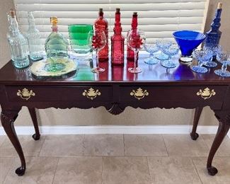 Assorted Colored Glassware