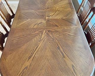 Solid Oak Table with Leaf