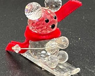 Retired Swavarovski Crystal Bear Skier