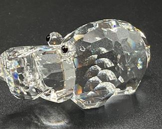 Retired Swavarovski Crystal Hippo