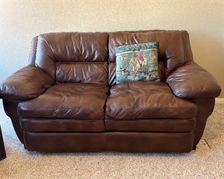 Leather Love Seat $600