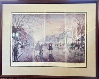 1995 Signed and Numbered 58/950 Print "Saratoga Twilight" by S.F. San Pedro 