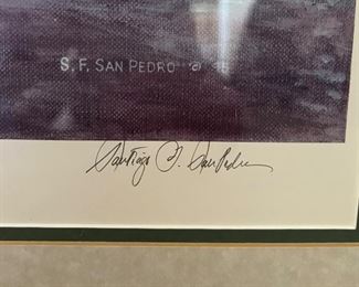 1995 Signed and Numbered 58/950 Print "Saratoga Twilight" by S.F. San Pedro 