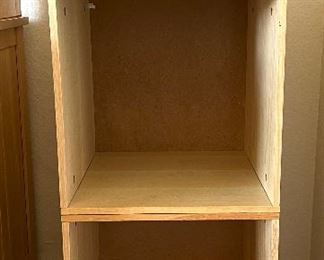 2 Wood Cubbie Boxes and Child Step-stool