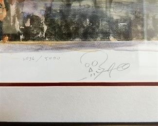 Artist Signed and Numbered 2036/5000 "Jerry Garcia" Serigraph  by Joseph Divincenzo with Certificate of Authenticity on back