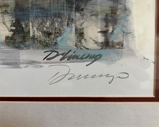 Artist Signed and Numbered 2036/5000 "Jerry Garcia" Serigraph  by Joseph Divincenzo with Certificate of Authenticity on back