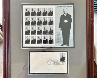 1998 Framed Alfred Hitchcock Stamp and First Day Issue Envelope - $75