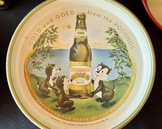 1959 Stegmaier Beer Tray Brewery Bar Decor Cold and Gold from Poconos $40