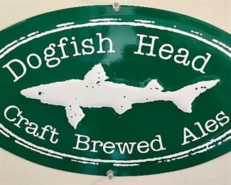 Dogfish Head Craft Brewed Ales Green Tin Beer Wall Sign 15"x8.5" $25