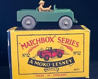 Lesney Matchbox Jeep w/Man and Box