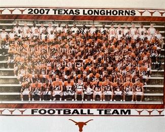  3 Seasons of UT Football Ball 2005-2007 signed by every player and coach Mack Brown.  Includes the year they won the championship.  Notable players include Vince Young, Colt McCoy, Michael Huff, Jordan Shipley and Brian Orakpo.  $800