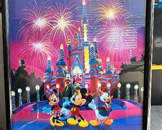 1996 25 Magical Years Walt Disney World Framed Poster 24x36