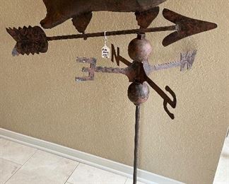 Large and Heavy 3ft Rustic Fish Weathervane