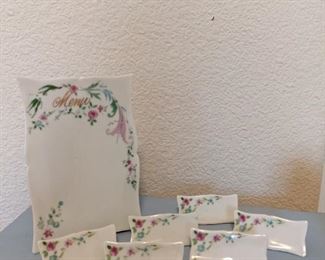 Porcelain Menu Board and Place Settings