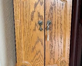 Oak Jewelry Cabinet with Drawers $75