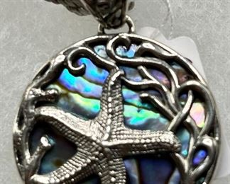 Sterling Abalone Pendant