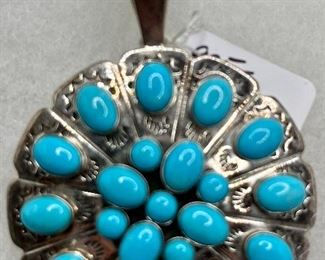 Sterling Turquoise Pendant