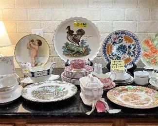 Assorted Deocorative Handpainted Plates
