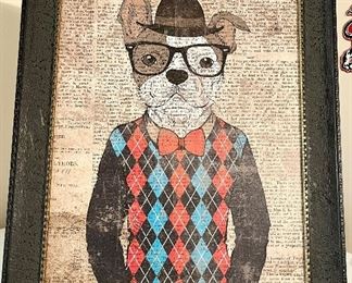 Dog in a Sweater Whimsical Art