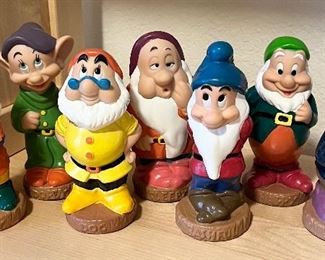 Vintage Seven Dwarves Vinyl Figurines