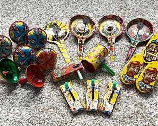 Vintage Tin Noisemakers