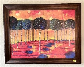 Birch Trees on the Sun Wall Art