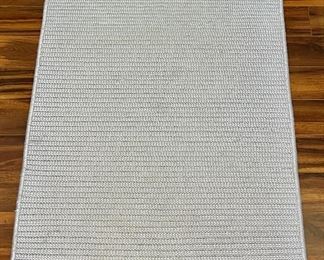 (2) Grey/Baby Blue Woven Rug