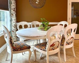 Shabby Chic Kitchen Table & 6 Chairs