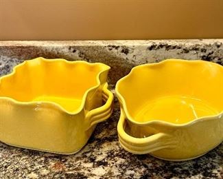 Pottery Barn Yellow Casserole Dishes