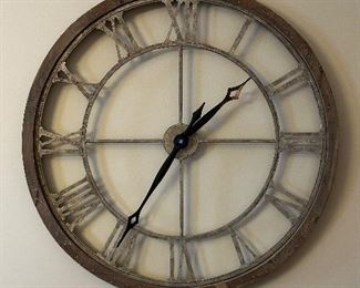 Oversized Metal Wall Clock