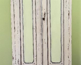 Shabby Chic, Green and Ivory Armoire